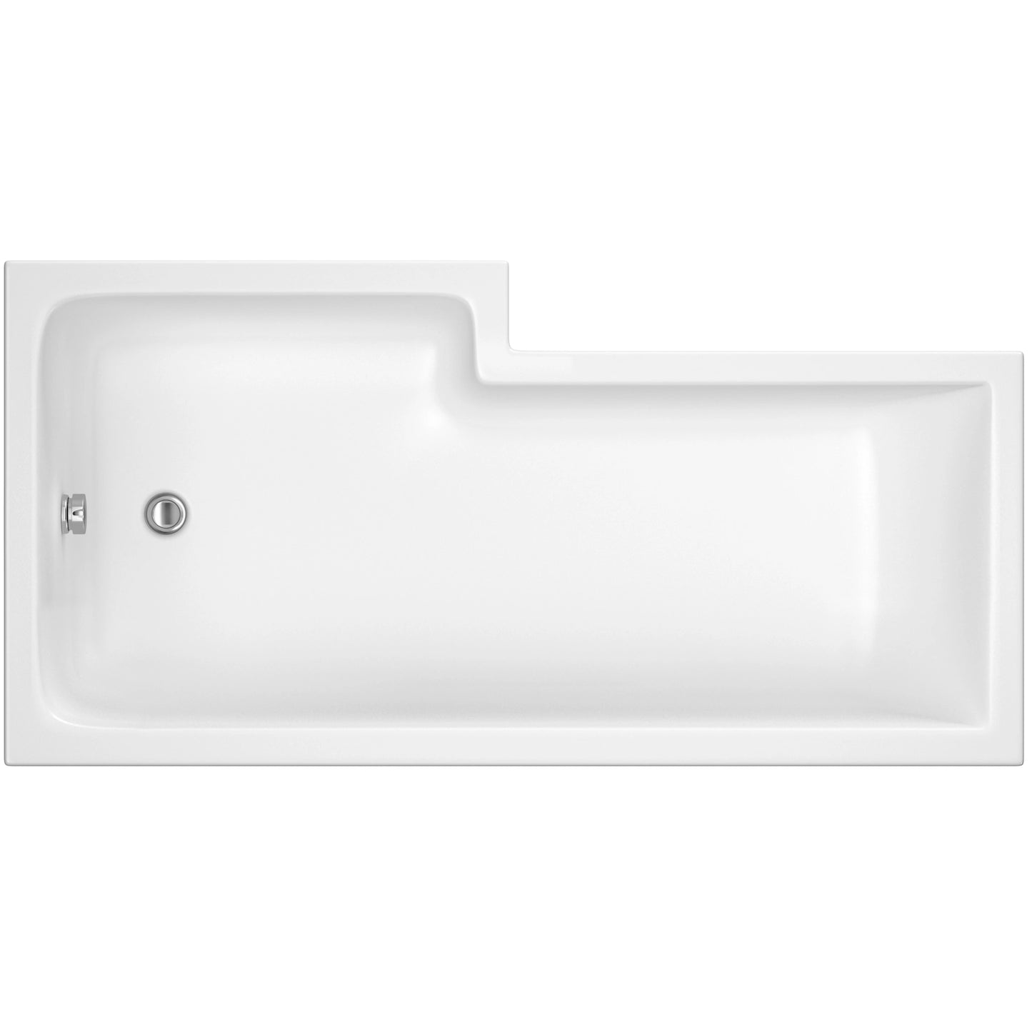 Nuie Square L Shaped Shower Bath