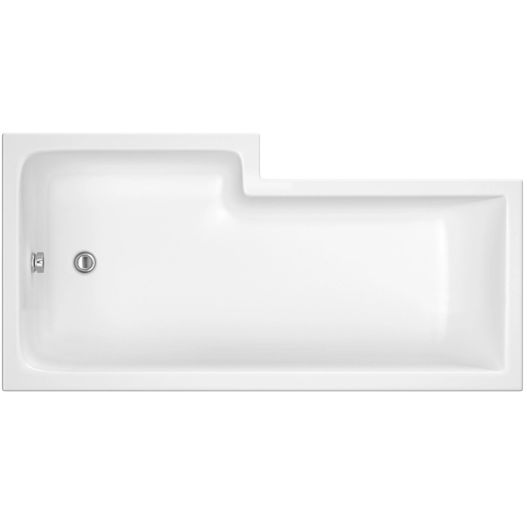 Nuie Square L Shaped Shower Bath