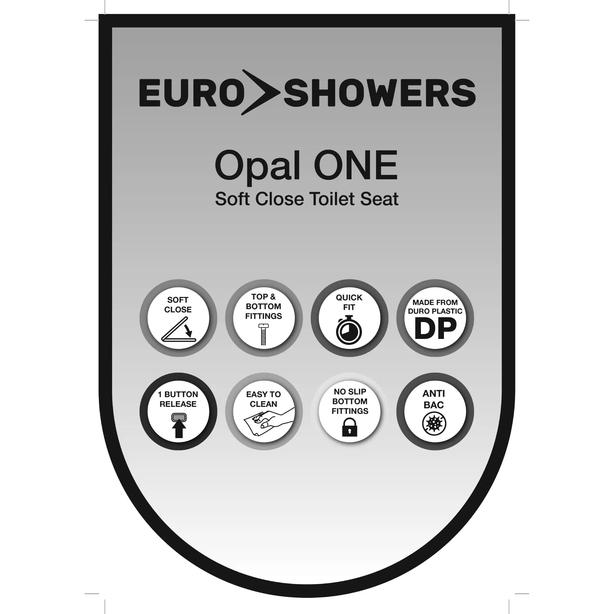 Opal One Soft Close Euroshowers Toilet Seat