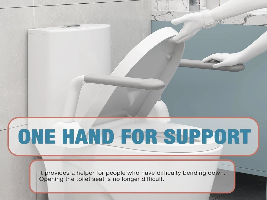 Safety Toilet Handle Bars - Disabled Accessibility Seat Arms
