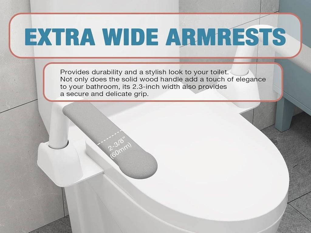 Safety Toilet Handle Bars - Disabled Accessibility Seat Arms
