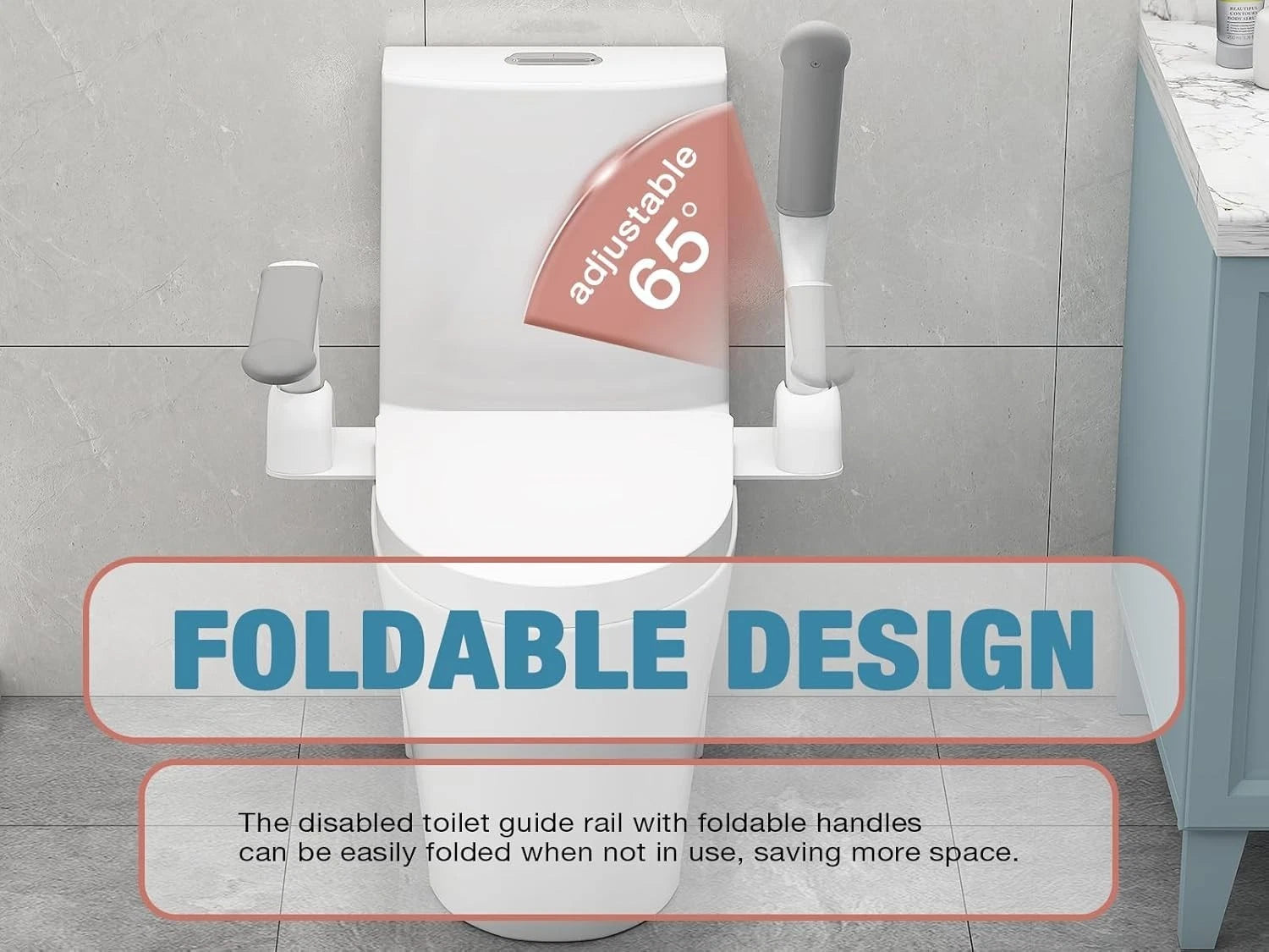 Safety Toilet Handle Bars - Disabled Accessibility Seat Arms