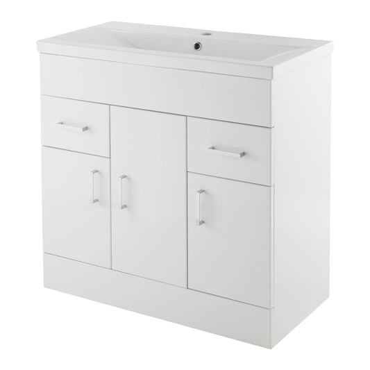 Eden Floor Standing 3 Door 2 Drawer Basin Sink Vanity Unit