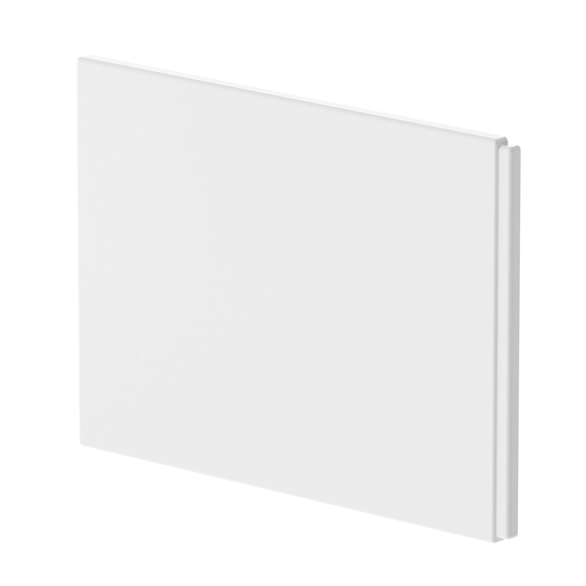 Nuie Waterproof White P-Shape Shower Bath End Panel