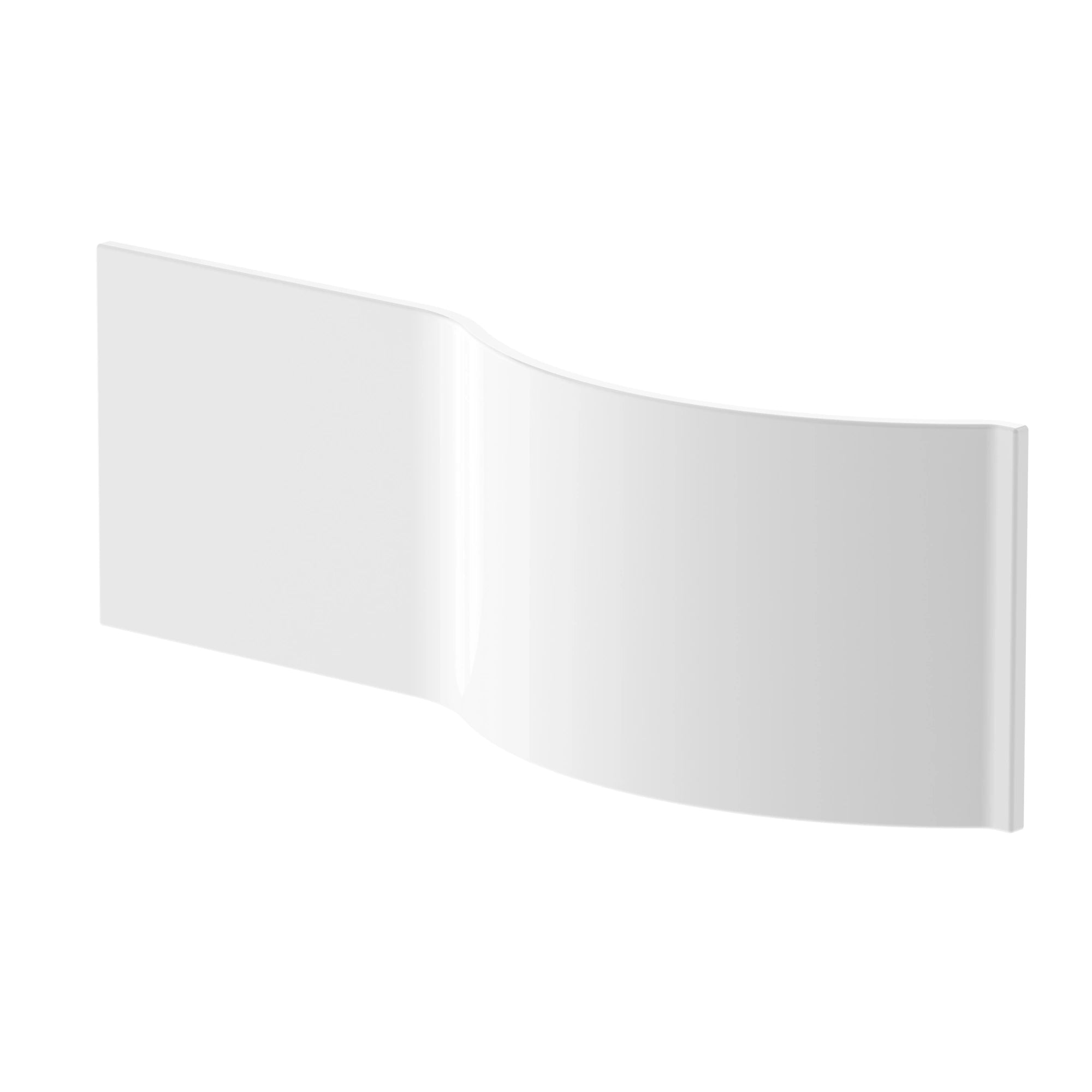 Nuie Waterproof White P-Shape Shower Bath Front Panel