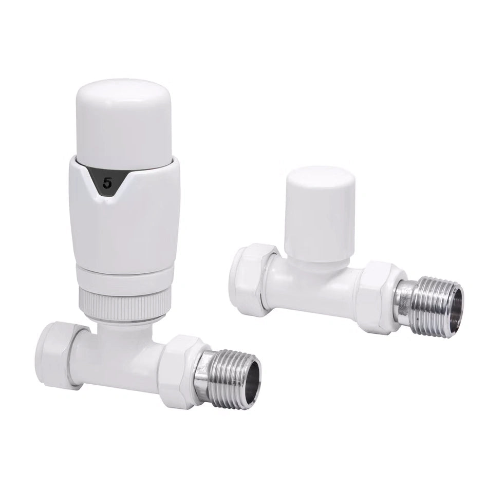 Conserv8 TRV with Lockshield Thermostatic Straight Radiator Valves