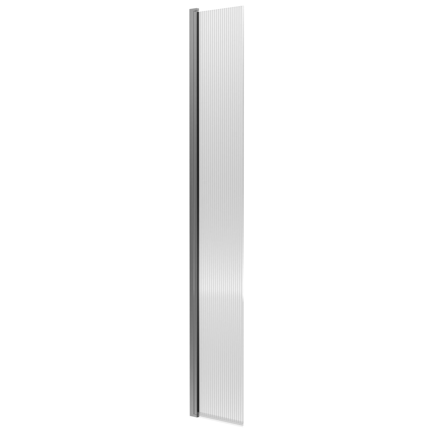 Nuie Fluted Wetroom Deco Hinged Flipper Screen 300mm