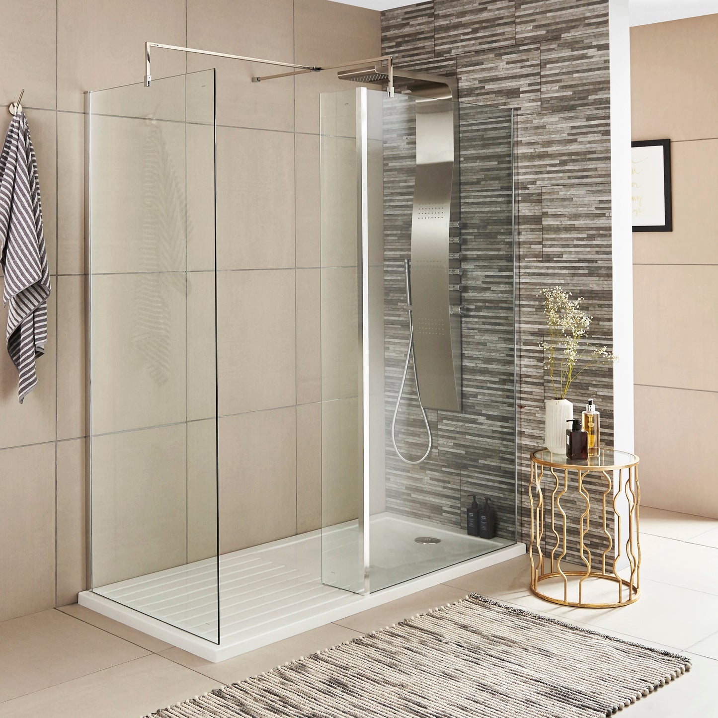 Hudson Reed Frameless Wetroom Return Screen 215mm