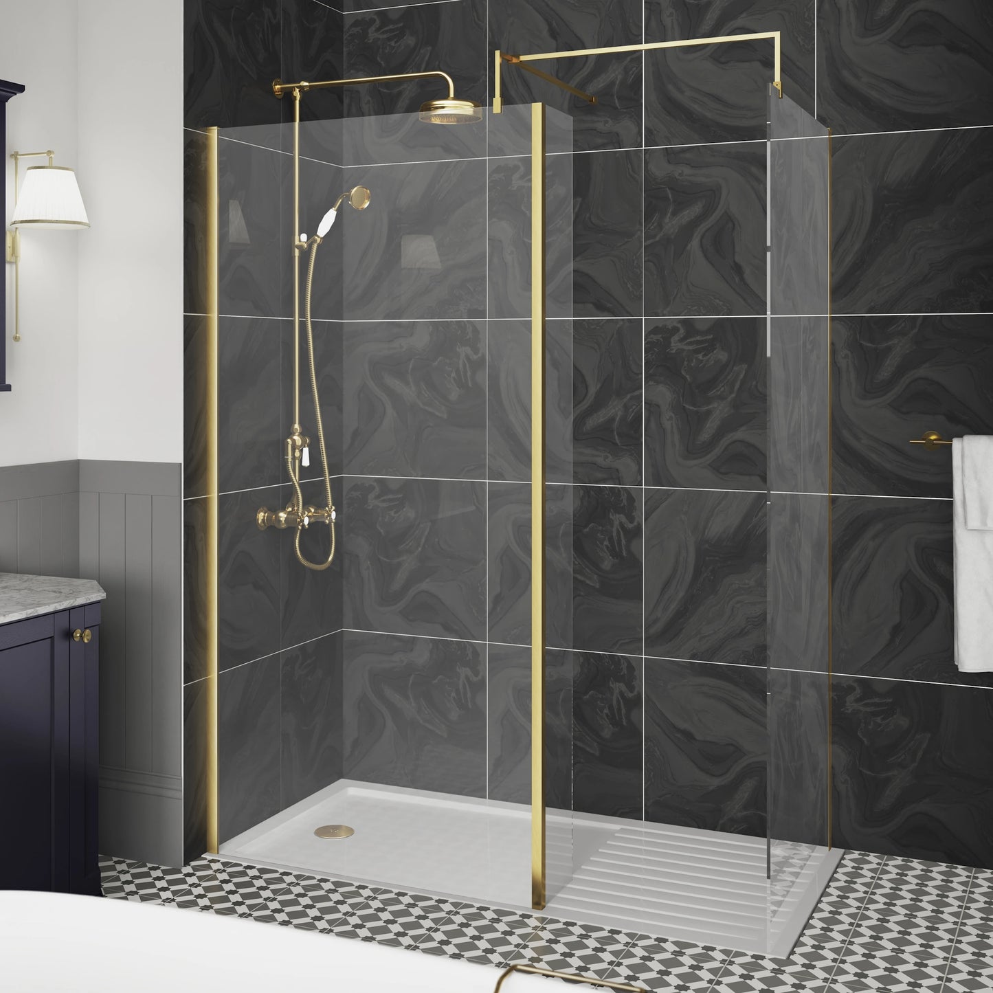 Hudson Reed Frameless Wetroom Return Screen 215mm