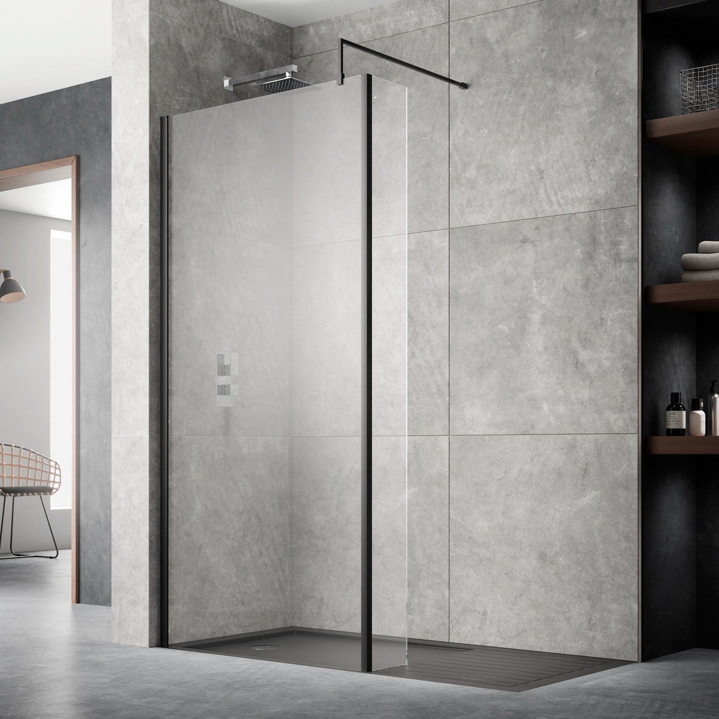 Hudson Reed Frameless Wetroom Return Screen 215mm