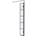 Hudson Reed Matt Black Framed Wetroom Swing Screen 300mm
