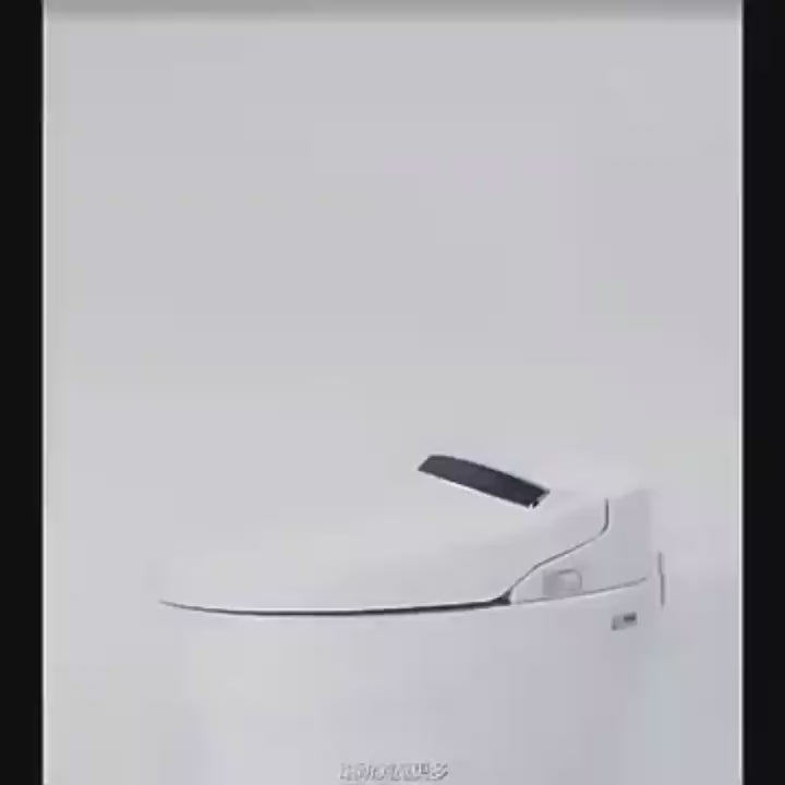 A video showing the automatic lid and seat lifting, detailed remote control, heated seat, bidet washer and powerful vortex flush