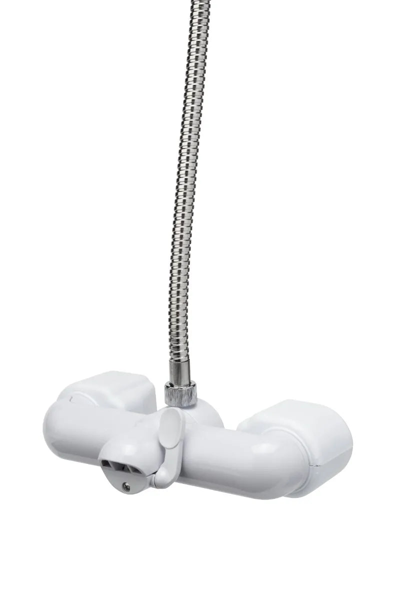 Croydex White Chrome Bath Shower Mixer Set