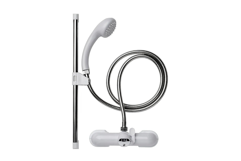 Croydex White Chrome Bath Shower Mixer Set