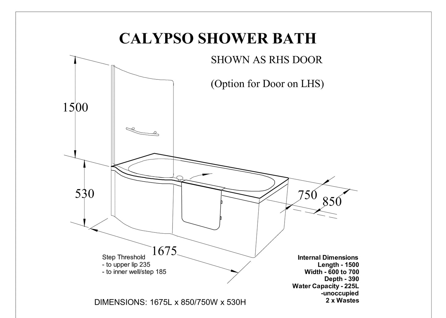 Calypso Shower Bath