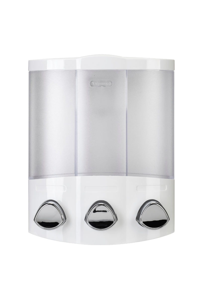White Euro Triple Dispenser Trio Croydex