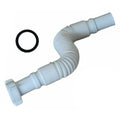White Flexible Basin Sink Waste Pipe Trap 1 1/2' 40mm Bathroom Kitchen Syphon